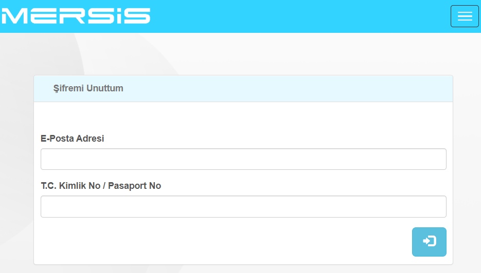 mersis şifre hatırlatma