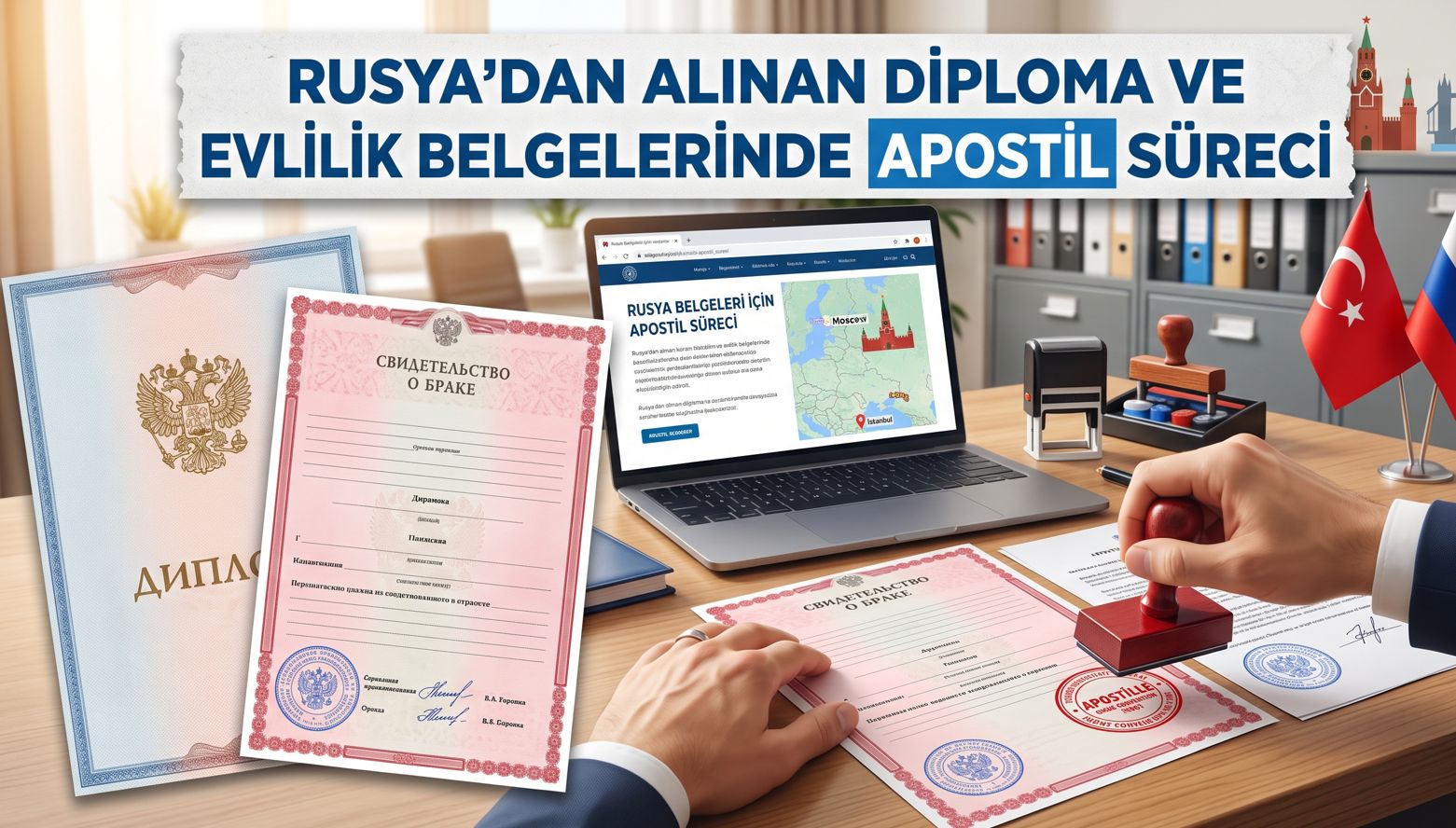 Rusya'dan Alınan Diploma ve Evlilik Belgelerinde Apostil Süreci